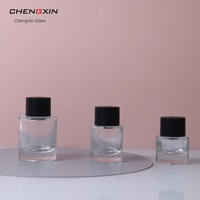Flacon de parfum en verre dépoli transparent à fond épais Chengxin Modèle 001 20ml/30ml/50ml avec pompe pulvérisatrice, sans diffuseur à bâtonnets