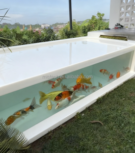 Mistech Fabriek-Directe Op Maat Gemaakte Moderne Milieuvriendelijke Pp + Glazen Visvijvers Buiten/Binnen Aquaria Rotstuin Gebogen Vormen Tuinen - Product Image 1