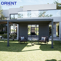 Pergola bioclimatique électrique moderne en aluminium à lames orientables pour jardin, 3x3, 3x4, 4x4, 6x4 m, fabrication OEM, en vente