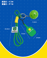 Breloques de porte-clés en corde de nylon tressée pour pickleball, raquette de pickleball en corde tressée pour porte-clés, bijoux personnalisés raquette et balle de pickleball