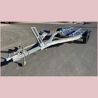 Sortie d'usine, meilleur prix, remorque de bateau à essieu simple de 15 pieds, en aluminium, avec plateforme en polyéthylène
