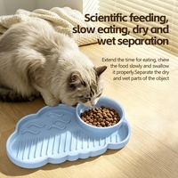 Nouveau Jouet pour animaux de compagnie en silicone de qualité alimentaire, bol d'alimentation lente Cloud transfrontalier, tapis de léchage pour animaux de compagnie avec grande ventouse antidérapante anti-étouffement