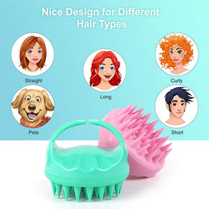 Cepillo Biodegradable de paja de trigo para el cuidado del cuero cabelludo, cepillo de silicona suave para el cuero cabelludo, masajeador de cabeza húmeda y seca - Product Image 6