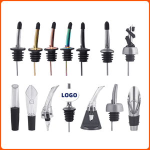 Ouyada nhà máy trực tiếp thép không gỉ Wine Bottle <span class=keywords><strong>pourer</strong></span> Logo - Product Image 2