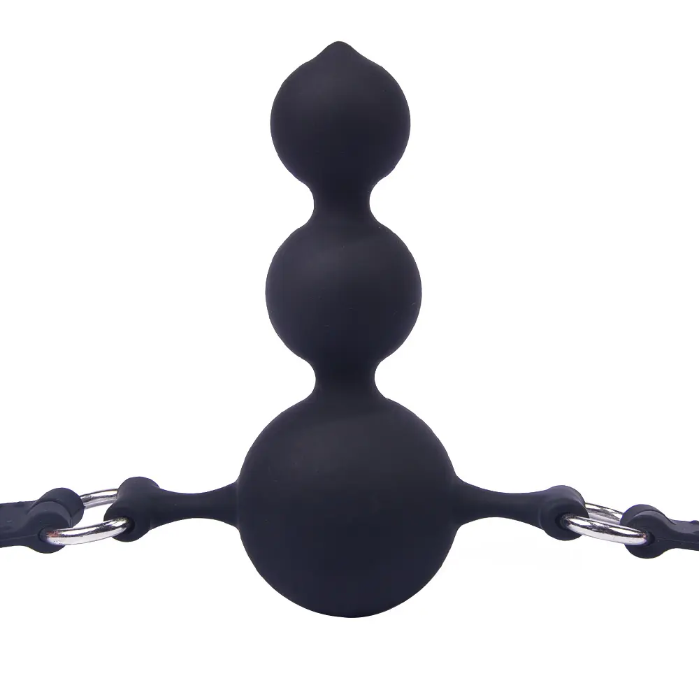 Silicone Triple Ball Gag For Women Beginner Gifts BDSM Sexy Bondage Restraints