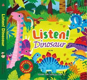 Collection de livres sonores Stock Design : Écoutez les sons - Série 4 - <span class=keywords><strong>Dinosaures</strong></span>, prairie, ferme, forêt - Commande directe - Product Image 3
