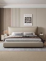 Modernes Design Massivholz-Softbett Komfortable Rückenlehne Queen/King Size Langlebig & Umweltfreundlich Fabrik-Großhandelspreis