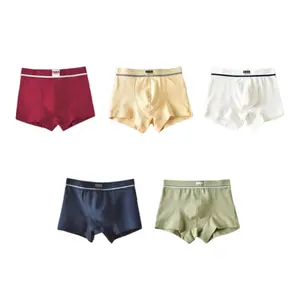 Thoải mái 5-pack trẻ em cotton boxers thời trang cậu bé thoáng khí mùa thu trẻ em đồ lót màu đỏ