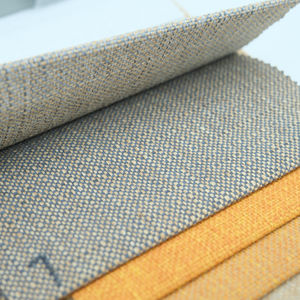 100% Poliéster Linho Tecido Impermeável Home Textile Tecido Sofá Estofos & Cortina Tecido Estilo Liso - Product Image 5