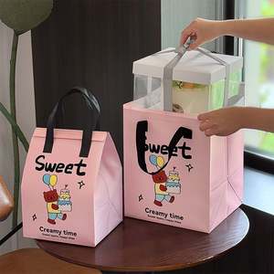 Emballage thermique à emporter en aluminium alimentaire réutilisable sur mesure, sac en tissu non tissé avec taille personnalisée - Product Image 5