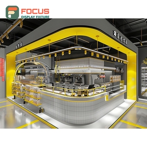 Refined Coffee Display Cabinet Tempered Glass Front Accessory Display Area Storefront Coffee Cabinet - Product Image 1