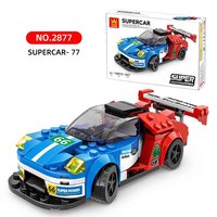 2877 138 + pièces Sport voiture bloc ensemble course ville Police voiture modèle assemblage blocs jouets de construction pour enfants MOC brique jouets