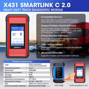 Para X431 PRO3S+ Smartlink HD, Herramienta de Análisis de Motor de Alto Rendimiento para Autos y Camiones de 12V y 24V - Product Image 4