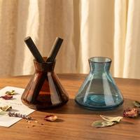 Diffuseur de parfum pour voiture en verre vide de 220 ml, forme conique, recyclable