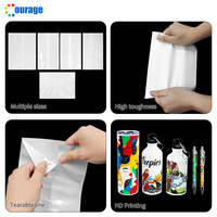 Film Thermorétractable de Sublimation Plusieurs Tailles, Accessoire Machine Sublimation 3D, Film Thermorétractable Blanc pour Four, Bouteilles et Mugs
