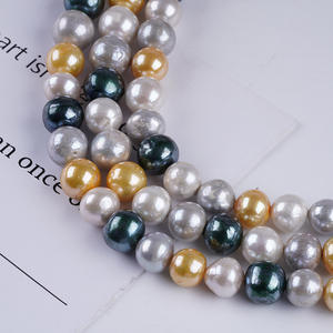 Perles naturelles de Zhuji en gros, 10-13 mm, perles d'Edison plaquées huile, chaîne de perles DIY, matériel pour collier, perles en vrac - Product Image 3