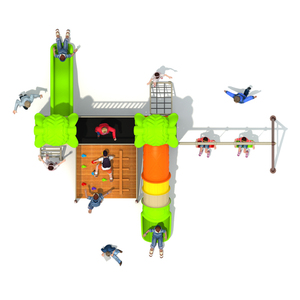 Tùy chỉnh thép kim loại đu leo Net phiêu lưu trượt cho gia đình công viên thể thao công cộng-Vườn loạt thiết bị sân chơi - Product Image 4