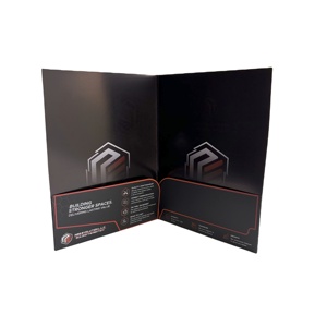 Herstellung Maßgefertigter Schwarzer Aktenordner mit 2 Taschen A4-Größe Papier-Dokumentenpräsentationsmappe mit Ihrem Eigenen Logo - Product Image 1