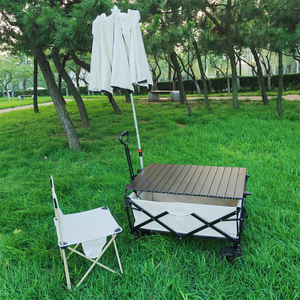 2025 nuevo diseño de cuatro ruedas plegable Picnic <span class=keywords><strong>Camping</strong></span> carrito con OEM personalizable silla plegable dosel <span class=keywords><strong>tienda</strong></span> y protección solar - Product Image 3