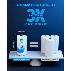 For EBL <b>CR123A</b> 6-Pack 123 3V Lithium High-Power <b>Batteries</b> 1600mAh Compatible with CR17345 CR17335 for Home Appliances Model AA - Product Image 3