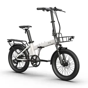 36V 350W Motor Lithiumbatterij 20 Inch Stad E-Bike Opvouwbare Elektrische Fiets Dikke Band Vouwfiets E Fiets