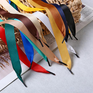 공장 사용자 정의 새틴 신발 끈 실크 패션 가방 리본 핸들 폭 꼰 스포츠 신발 끈 핸들 리본 플라스틱 팁 - Product Image 3