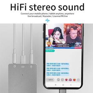 Bộ chuyển đổi âm thanh 3 trong 1 USB-C sang 3.5mm có sạc, thẻ âm thanh phát trực tiếp có micrô để phát sóng điện thoại - Product Image 6