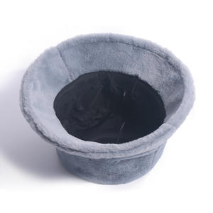 Dame hiver vacances en plein air Panama chapeau chapeau de pêche couleur unie épaissi doux chaud femmes fausse fourrure fourrure seau chapeaux - Product Image 4