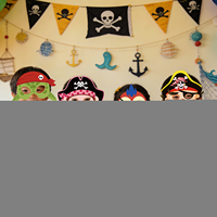 Nouvel Arrivage – Lot de 12 Masques Lunettes en Papier Thème Pirate pour Fêtes, Halloween, Anniversaires, Noël, Nouvel An, Ramadan – Décorations et Accessoires Photo