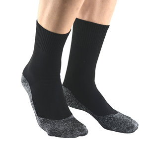 Calcetines Deportivos para Exteriores, Negros, Cortos, de Tejido Combinado con Bloques de Color, para Montañismo, Esquí y Deportes - Product Image 1