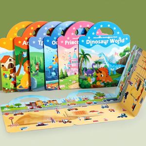 Libro de Pegatinas 3D Portátil para Niños de 3, 4 y 5 Años, Niños y Niñas, Artículos Esenciales de Viaje, 7 Juegos de Pegatinas Reutilizables - Product Image 5