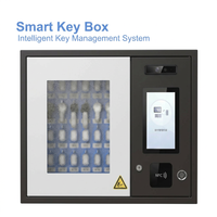 Gabinete de Llaves Inteligente con 15 Ranuras, Caja Fuerte con Control de Llaves RFID, Sistema Electrónico de Gestión de Llaves, Montaje en Pared, NFC, Huella Dactilar, Reconocimiento Facial