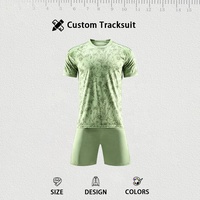 Ensemble d'uniformes de football décontractés personnalisables et respirants 100 % coton pour hommes adultes, service OEM, délavage à l'acide, taille élastique, couleur unie, été, complet