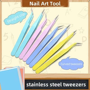 Bán buôn móng tay và lông mi nhíp Gudetama dán kẹp thép không gỉ clip cho sổ lưu niệm chống tĩnh Lông mi giả plier - Product Image 3