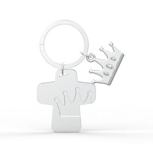 Détaillant Trader Pratique En Alliage De Zinc Croix Couronne Porte-clés pour Cadeau De Décoration De Mariage - Product Image 1
