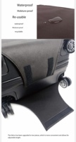 Housse de vêtement noire non tissée, anti-poussière, portable, élégante, épaisse et durable, avec fermeture auto-agrippante