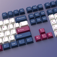 Stock Black Grizzly Blue Rose Mecha Mechanical Keyboard Keycaps Triple Spell PBT Small Full Set of Customised 2 Colour Keycaps