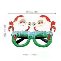 Lunettes à paillettes sur le thème de Noël, lunettes de fête du Nouvel An, lunettes décoratives de Noël pour adultes et enfants