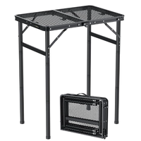 Table de camping pliable à hauteur réglable en maille de fer 120x60 en alliage d'aluminium, capacité de charge 30 kg, pour pique-nique, barbecue et jardin en extérieur