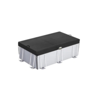 Leichte Wasserdichte Oxford-Polyester Schwimmbadabdeckung Anti-UV Schwarze Farbe Einfacher Stil für Runde/Ovale Form
