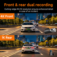 Mini caméra embarquée 4K avec GPS, vision nocturne HD, enregistrement en boucle, surveillance de stationnement, WIFI, caméra avant et arrière pour voiture