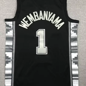 Maillots de basket-ball brodés et cousus pour hommes, vente en gros et ventes chaudes 2026, San Antonio <span class=keywords><strong>Spurs</strong></span>, Victor Wembanyama - Product Image 1