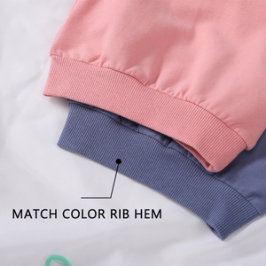 맞춤 로고 자체 브랜드 무지 프렌치 테리 코튼 캐주얼 베이비 상의 유아 남아 여아 의류 키즈 뉴트럴 스웨트셔츠 - Product Image 5