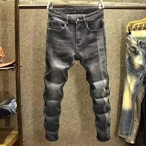 Pantalones <span class=keywords><strong>vaqueros</strong></span> de nuevo diseño, pantalones <span class=keywords><strong>vaqueros</strong></span> regulares para <span class=keywords><strong>hombre</strong></span>, pantalones elásticos para <span class=keywords><strong>hombre</strong></span>, pantalones <span class=keywords><strong>rotos</strong></span> <span class=keywords><strong>azules</strong></span>, pantalones <span class=keywords><strong>vaqueros</strong></span> ajustados elásticos de alta calidad - Product Image 3