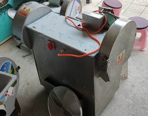 Cortadora de verduras de doble cabezal con cinta transportadora Tamaño de corte ajustable - Product Image 4