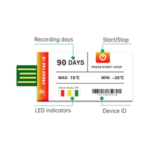 과일 야채 운송을위한 일회용 USB 온도 데이터 로거 30000 녹음 - Product Image 6