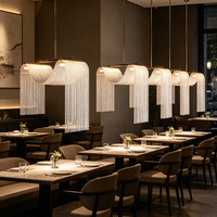 Lustre de restaurant moderne en aluminium au design créatif, lampe suspendue LED nordique en acrylique pour salle à manger et salon, lampe décorative