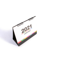 Calendrier de bureau hebdomadaire perforé à spirale métallique, impression couleur personnalisée, 365 jours, planificateur de table promotionnel