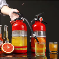 Distributeur de boissons à pompe manuelle en forme d'extincteur 1,5 L – Seau à bière et whisky – Distributeur de fût de bière – Barils en plastique pour vin
