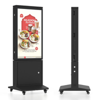 Affichage numérique double face extérieur étanche IP66, haute luminosité 1800 nits, alimenté par batterie, lecteur publicitaire LCD portable